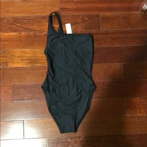 *New* J Crew one shoulder black swimsuit